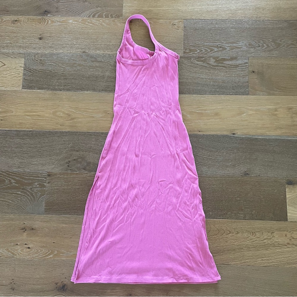 Pink Aerie Ribbed One-Shoulder Midi Dress - Picture 3 of 4